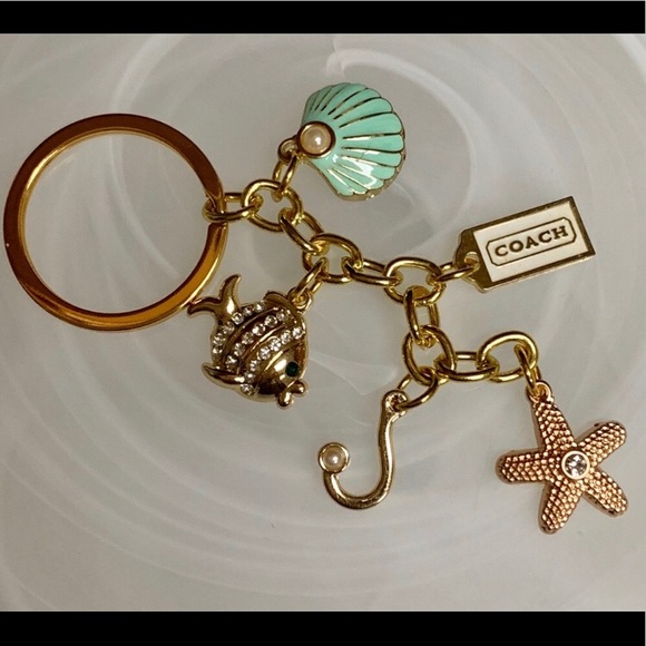 Coach Handbags - COACH Keychain or purse CHARM Gold Nautical new